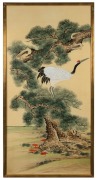 Four Chinese paintings of cranes, 20th century, ​​​​​​​198 x 100cm each overall - 4