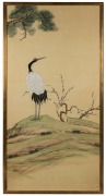 Four Chinese paintings of cranes, 20th century, ​​​​​​​198 x 100cm each overall - 5