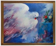 JOHN HOWLEY (1931-2020), (the dove), oil on canvas, 121 x 155cm, 135 x 164cm overall - 2