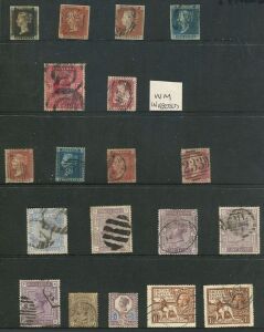 GREAT BRITAIN & BRITISH COMMONWEALTH on Hanger pages; incl. 1840 1d black FU, 1883 10/- U, various Seahorses to 10/- U in quantity; also BERMUDA, FIJI, COGH, LEEWARD ISLANDS, K.U.T., etc. 