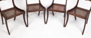 A fine set of four antique English mahogany spade back dining chairs with brass inlay, early 19th century, - 2