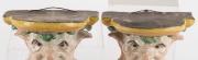 A pair of antique majolica grotesque wall brackets, 19th century, ​​​​​​​16cm high - 3