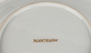 NANTGARW pair of early Welsh porcelain armorial plates, early 19th century, rare. Gilded factory stamp to bases "Nantgarw", 25cm wide - 2