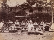 GUSTAVE RICHARD LAMBERT Malay Gamelong, 155. albumen paper print, circa 1880s, photographer’s blind stamp on image lower right, titled in the plate at lower left, 21.5 x 27.5cm, Lambert arrived in Singapore in 1875, where he sat up a studio on Orchard Roa