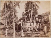 GUSTAVE RICHARD LAMBERT SINGAPORE & MALAYA IMAGES: albumen paper prints, circa 1880s, photographer’s blind stamp on image lower right, all titled in the plate, approx. 20.5 x 27.5cm. (6). Titles "Entrane to Cairnhill, S'pore", "Sago Plantation; "Coffee P - 6