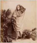 GUSTAVE RICHARD LAMBERT MALAYA WOMEN: albumen paper prints, circa 1880s, photographer’s blind stamp on images at lower right, all titled in the plate, approx. 26 x 21.5cm. (4). - 4