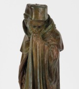 JEAN-JACQUES KURANDY&nbsp;"Monk Crying" cast bronze statue, signed near base, ​​​​​​​37cm high - 2