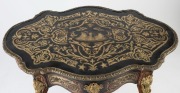 Antique French boule centre table with ormolu mounts, 19th century, A/F, 77cm high, 101cm wide, 65cm deep - 2