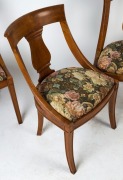 Set of four Biedermeier birch dining chairs with sabre legs, 19th century, - 2