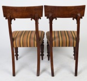 A pair of William IV antique English burr yew dining chairs with spade backs, circa 1840, 88cm high - 2