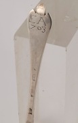 TREFID SPOON, Britannia standard spoon, engraved with ownership initials and date "E.A. 1702", 17th/18th century, marks rubbed, 19.5cm long - 2