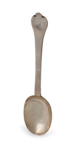 TREFID SPOON, antique example thrice stamped "W.G." with three stars in shield, 17th/18th century, 19.5cm long