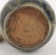 MARTIN BROTHERS antique English art pottery jug adorned with sgraffito foliate decoration, late 19th century, impressed mark "R.W. MARTIN, SOUTHALL", ​​​​​​​15cm high - 2