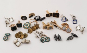 Cufflinks, studs and buttons, a mixed assortment, mixed condition and vintages, (qty)