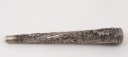 A Burmese silver walking stick handle, 19th/20th century, 22.5cm high - 2