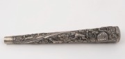 A Burmese silver walking stick handle, 19th/20th century, 22.5cm high - 3