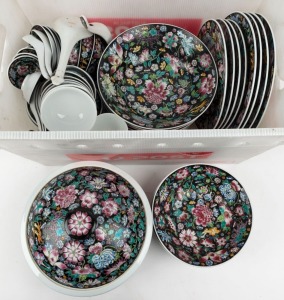 Assorted Chinese canton porcelain dinnerware, late 20th century (qty)