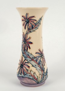 MOORCROFT "Collectors Club" English pottery floral vase on cream ground, impressed "Moorcroft Made in England", 21cm high