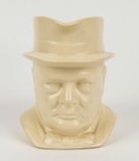 WINSTON CHURCHILL character Jug. (Bottom mark: 1941 Winston Churchill / Modelled by Frank A. Potts / for / J. & G. Meakin /&nbsp;England.). Height: 16cm.