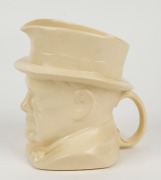 WINSTON CHURCHILL character Jug. (Bottom mark: 1941 Winston Churchill / Modelled by Frank A. Potts / for / J. & G. Meakin /&nbsp;England.). Height: 16cm. - 2