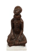 BENJAMIN COLLINS (1910 - ?), Pierrot, (circa 1970s), cast bronze and marble, edition 5/20, signed near base, ​​​​​​​41cm high