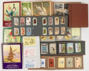 Tuckfields' Bird Cards in albums; playing cards, collector cards (incl. 1956 Olympics), early cigarette cards (incl. cricket and football), etc. (12 albums).