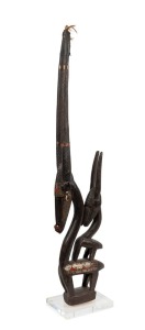 Chi Wara headress carved wood, metal, fibre and hair Bamana Tribe, Mali 102cm high 