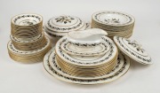 ROYAL WORCHESTER "Bernina" pattern dinner and table ware (qty),&nbsp; black factory mark, ​​​​​​​the largest meat platter 39cm wide