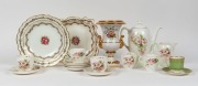 ROYAL DOULTON "Apple Blossom" coffee ware floral serving bowls, Italian porcelain urn and Wedgwood coffee cut and sauce, 20th century, (18 items), the coffee pot 20cm high&nbsp;