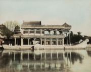 CHINA: The Marble Boat, Summer Palace, Peking, hand-coloured silver-gelatin print, circa 1895, 21 x 27cm.