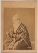 Pascal Sébah (1823-1886), Group of six studio portraits, circa 1875, albumen paper photographs laid down on cards,  one titled "Circassien", another "Dame turque voilee", etc. each 14 x 10cm approx. (6). Pascal Sébah (1823-1886) was born in Constantinople - 2