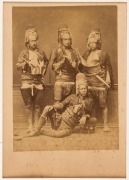 Pascal Sébah (1823-1886), Group of six studio portraits, circa 1875, albumen paper photographs laid down on cards,  one titled "Circassien", another "Dame turque voilee", etc. each 14 x 10cm approx. (6). Pascal Sébah (1823-1886) was born in Constantinople - 4