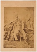 Pascal Sébah (1823-1886), Group of six studio portraits, circa 1875, albumen paper photographs laid down on cards,  one titled "Circassien", another "Dame turque voilee", etc. each 14 x 10cm approx. (6). Pascal Sébah (1823-1886) was born in Constantinople - 6