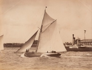 WEST & SON (Southsea & Gosport), A collection of yachting images, all with the yachts identified verso, albumen paper prints, circa 1885, blindstamps to lower right corners, mostly approx. 18 x 23cm. (12 items).