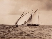 WEST & SON (Southsea & Gosport), A collection of yachting images, all with the yachts identified verso, albumen paper prints, circa 1885, blindstamps to lower right corners, mostly approx. 18 x 23cm. (12 items). - 3