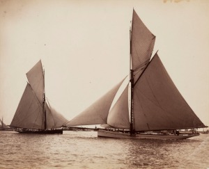 WEST & SON (Southsea & Gosport), A collection of yachting images, all with the yachts identified verso, albumen paper prints, circa 1885, blind stamps to lower right corners, approx. 23 x 28cm. (8 items).