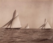 WEST & SON (Southsea & Gosport), A collection of yachting images, all with the yachts identified verso, albumen paper prints, circa 1885, blind stamps to lower right corners, approx. 23 x 28cm. (8 items). - 2