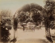 ASIA: A group of albumen paper prints, some hand-coloured, depicting various subjects including a Bengalla Dancing girl (by Lambert), mass bone burial pits, Hong Kong Public Gardens, the Protestant Cemetery Hong Kong, a panorama of Hong Kong, plus several