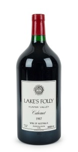 1987 Lake's Folly Cabernet, Hunter Valley, Jeroboam No. 130, (3000ml) in original timber box