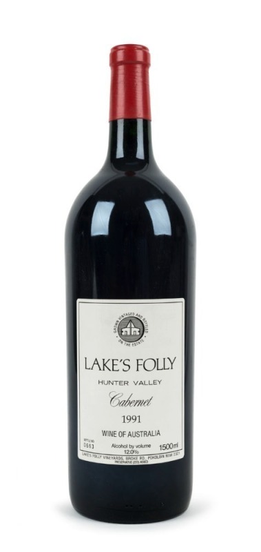 1991 Lake's Folly Cabernet, Hunter Valley, magnum No. 0663, (1500ml) in original box