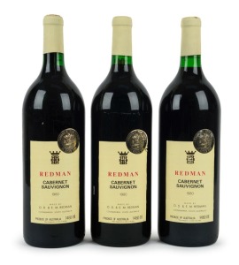 1980 Redman Cabernet Sauvignon, Coonawarra, South Australia, 1500mL. (3 magnums)