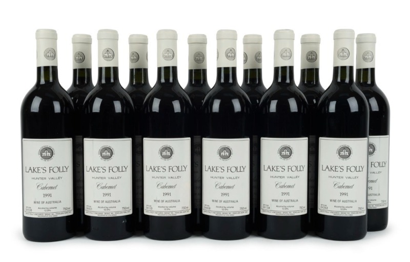 1991 Lake’s Folly Cabernet, Hunter Valley, New South Wales, (12 bottles).