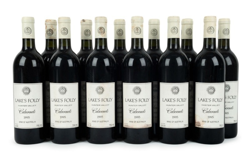 1995 Lake’s Folly Cabernets, Hunter Valley, New South Wales, (12 bottles).