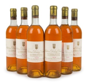 1970 Château Doïsy Daëne Haut-Barsac Sauternes, FRANCE, (6 bottles)