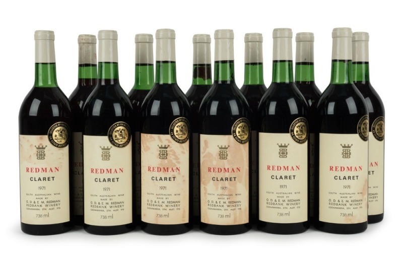 1971 Redman Cabernet Sauvignon, Coonawarra, South Australia, (12 bottles).