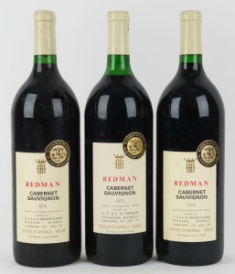 1975 Redman Cabernet Sauvignon, Coonawarra, South Australia, 1500mL. (3 magnums)