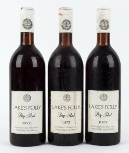 1977 Lake’s Folly Dry Red, Hunter Valley, New South Wales, (3 bottles).