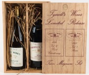 Tyrrell's Wines Limited Release Twin Magnum Set: 1993 Vat 9 Shiraz and 1994 Vat 47 Pinot Chardonnay, in original wooden case, (2 bottles)