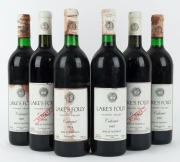 1987 Lake’s Folly Cabernet, Hunter Valley, New South Wales, (4); also 1993 Reserve Cabernet (2), (total: 6 bottles).