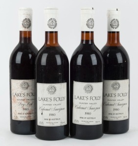 1980 Lake’s Folly Cabernet Sauvignon, Hunter Valley, New South Wales, (4 bottles).